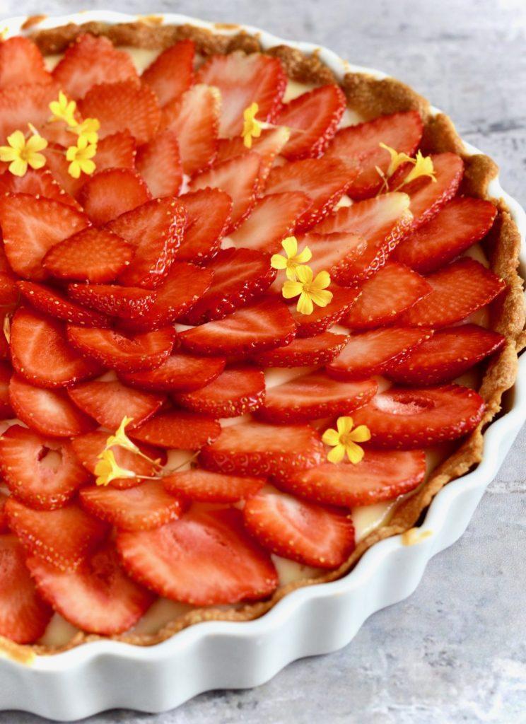 Jordbærtærte - uden tilsat sukker