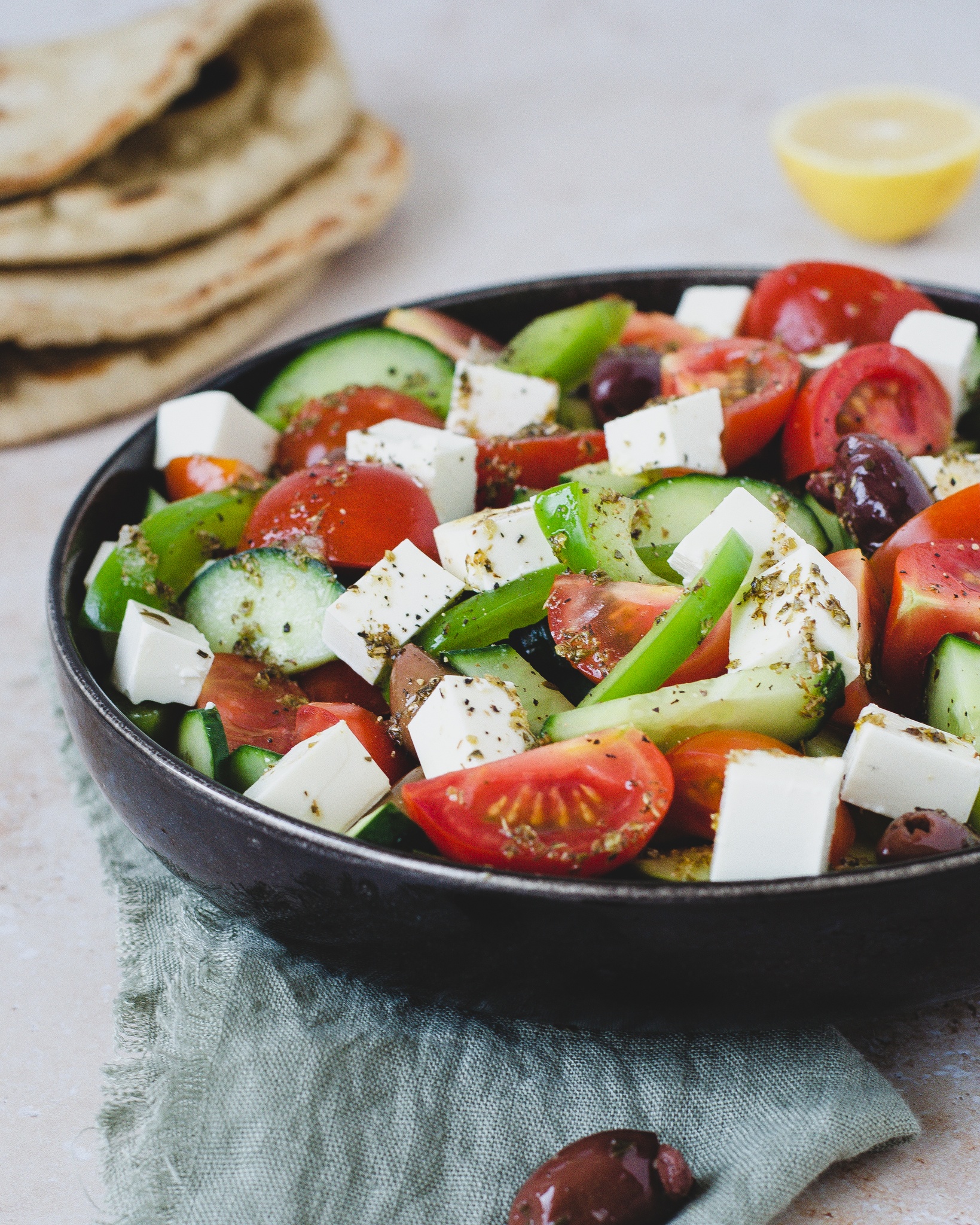 græsk salat med oliven