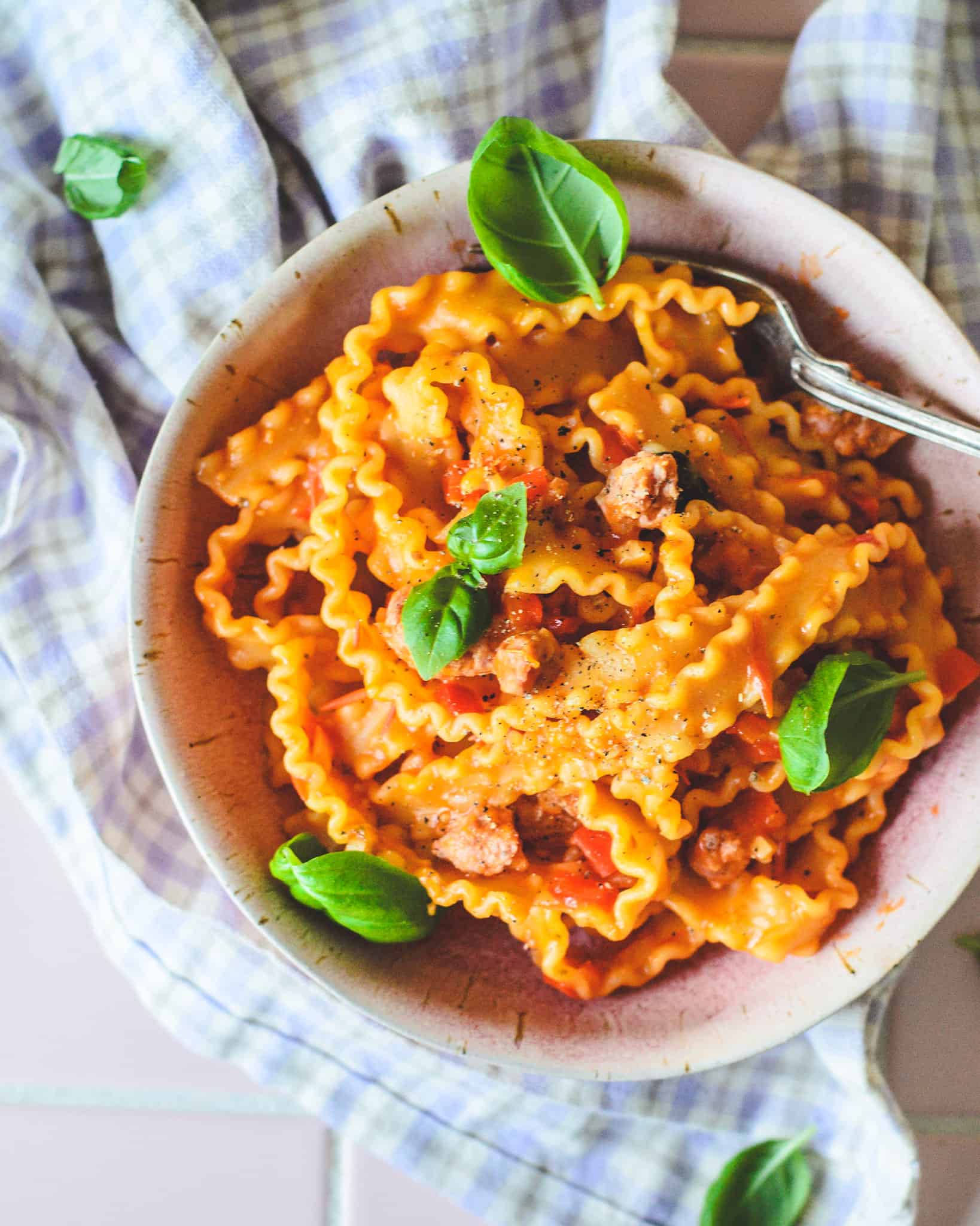 Cremet one pot pasta med salsiccia
